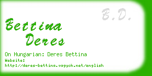 bettina deres business card